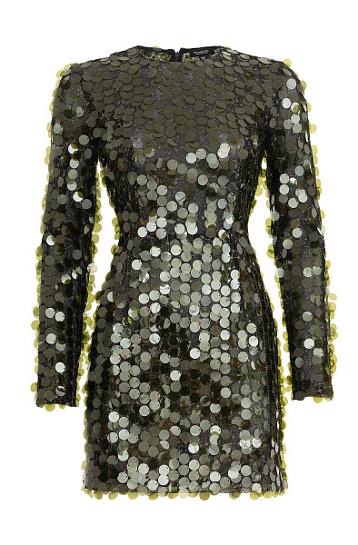Платье мини с пайетками
