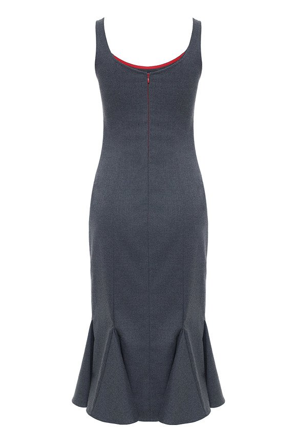Платье футляр с клиньями в цвете Серый по цене 26 000 ₽ | WITHOUTFAIL.RU
