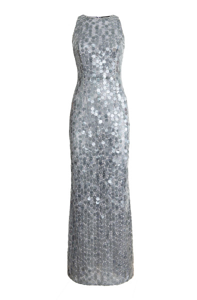 Платье макси с пайетками
