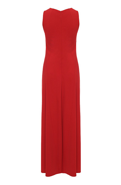 Платье трикотажное с разрезом