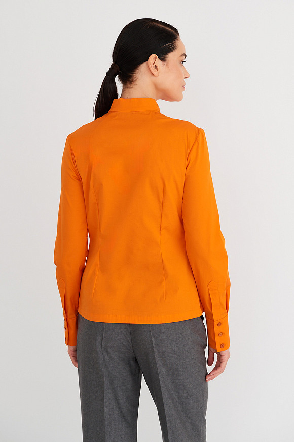 Рубашка из хлопка в цвете Оранжевый по цене 21 000 ₽ | WITHOUTFAIL.RU